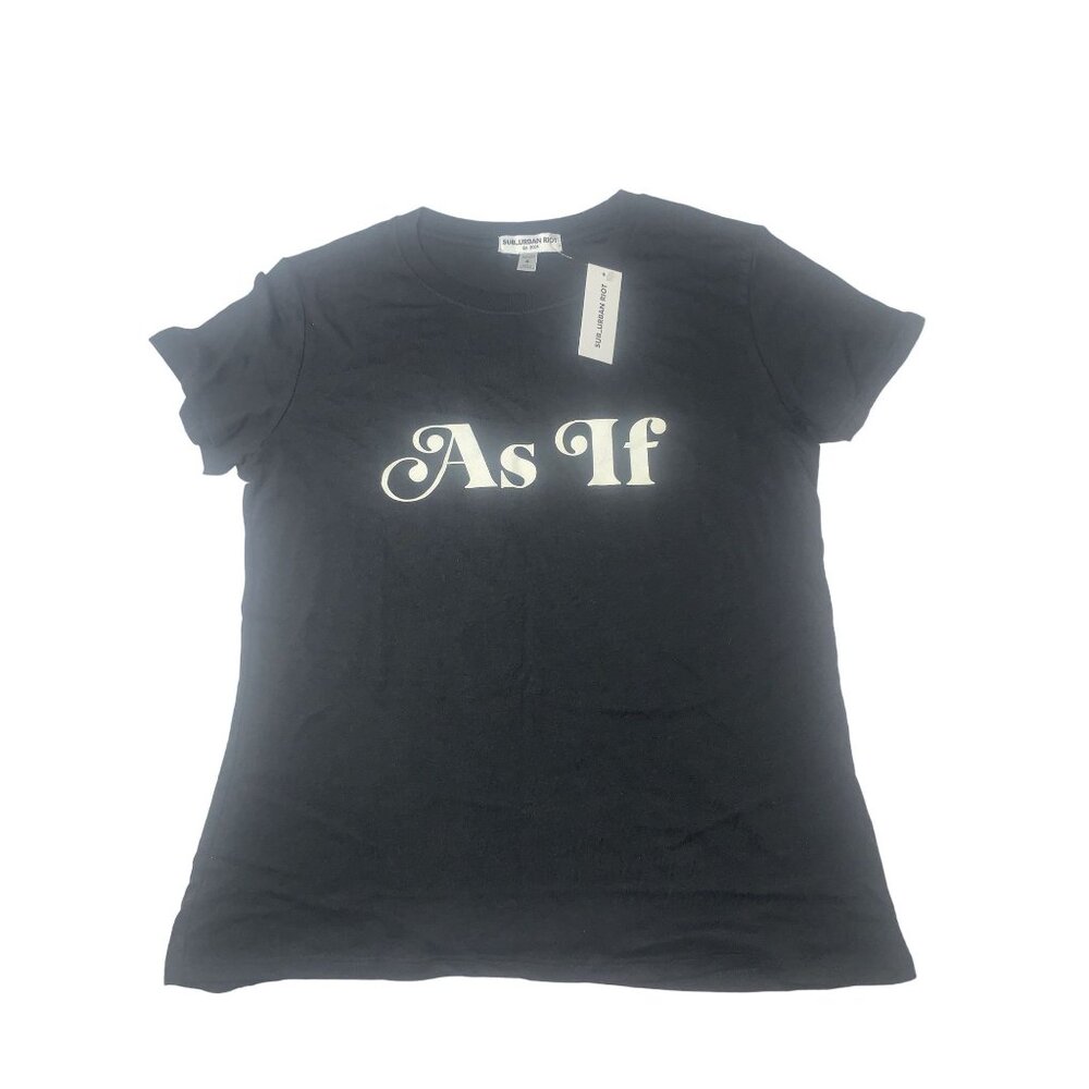Sub_Urban Riot‎ Women's "As If" Graphic T-Shirt - Size S Black